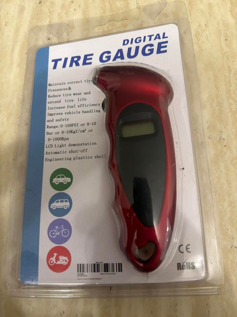 Digitale Bandenspanningsmeter - Nieuw, Ophalen of Verzenden, Nieuw