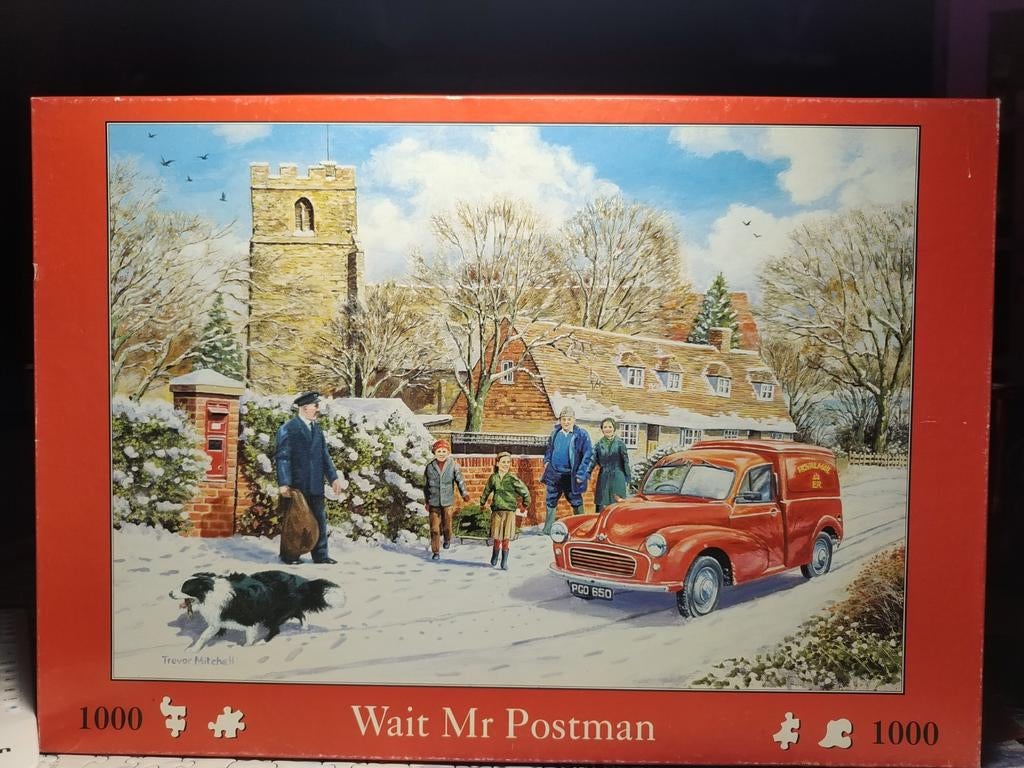 HOP puzzel 1000 stukjes Wait Mr Postman, Ophalen of Verzenden, 500 t/m 1500 stukjes, Gebruikt, Legpuzzel