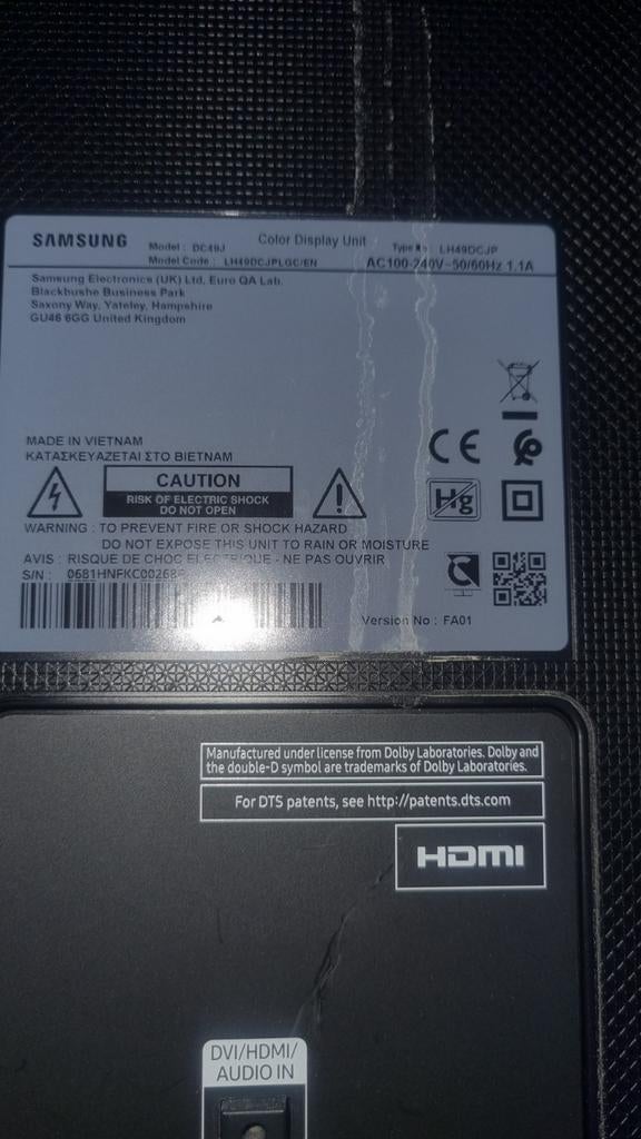 Samsung DC49J 49 inch Full HD LED TV, Audio, Tv en Foto, Televisies, Ophalen, Samsung, 100 cm of meer, Full HD (1080p)