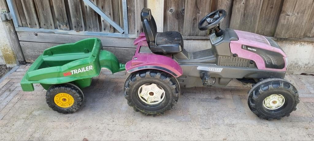 Valtra traptrekker met big trailer aanhanger, Ophalen, Gebruikt, Overige merken