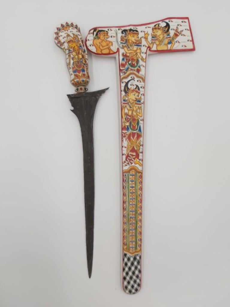 Antieke Keris Bali Kamasan Sungging Schilderij Kamasan KTB07, Verzenden