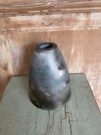 Handgemaakte keramiek vaas. Blauw grijs. Gesigneerd., Ophalen, Steen, Overige kleuren, Zo goed als nieuw