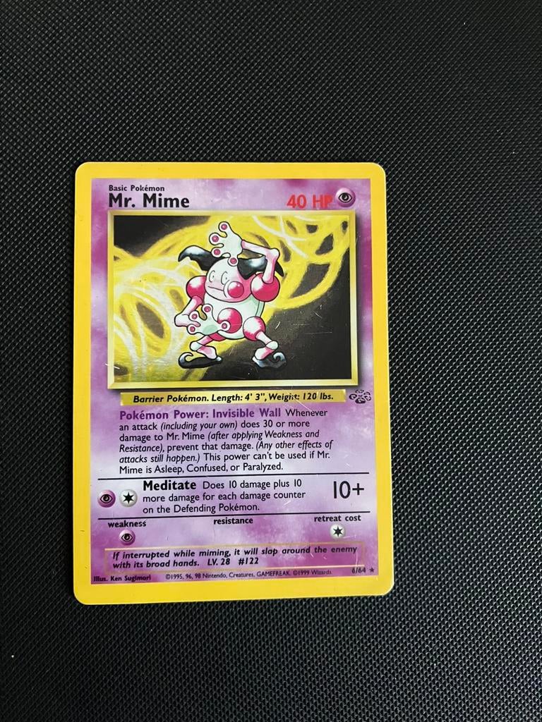 Mr. Mime 6/64 Holo Jungle Pokémon Kaart WOTC, Hobby en Vrije tijd, Verzamelkaartspellen | Pokémon, Ophalen of Verzenden, Zo goed als nieuw