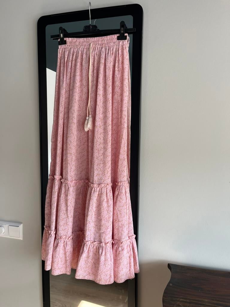 Zachtroze boho rok, Kleding | Dames, Rokken, Ophalen, Zo goed als nieuw, Onder de knie