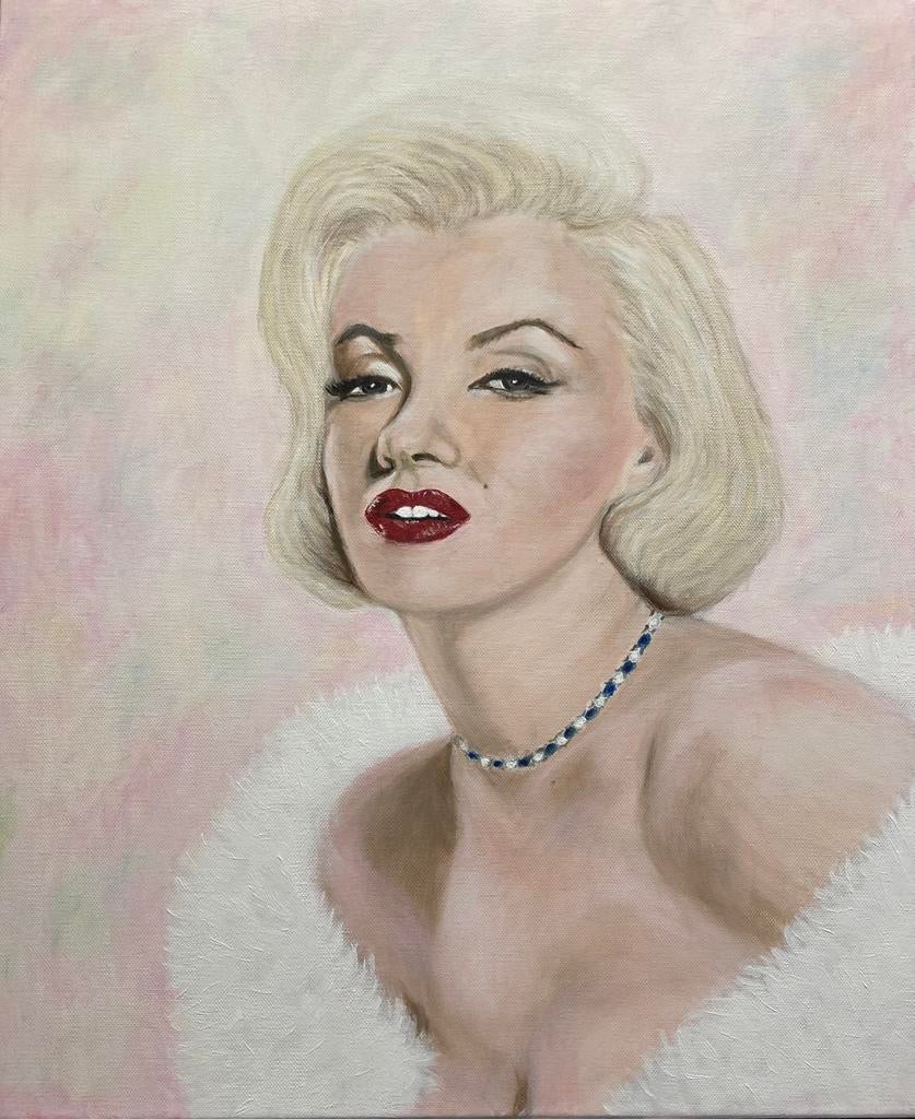 Marilyn Monroe schilderij gemaakt in acryl verf, Antiek en Kunst, Ophalen