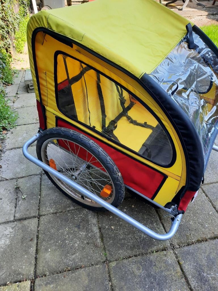 Fietskar voor 2 kids, Fietsen en Brommers, Fietsaccessoires | Aanhangers en Karren, Ophalen, Kinderkar, 40 tot 60 kg