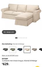 Ektorp bank van ikea incl. hoes beige 4 maanden opgezeten!, Ophalen, Zo goed als nieuw
