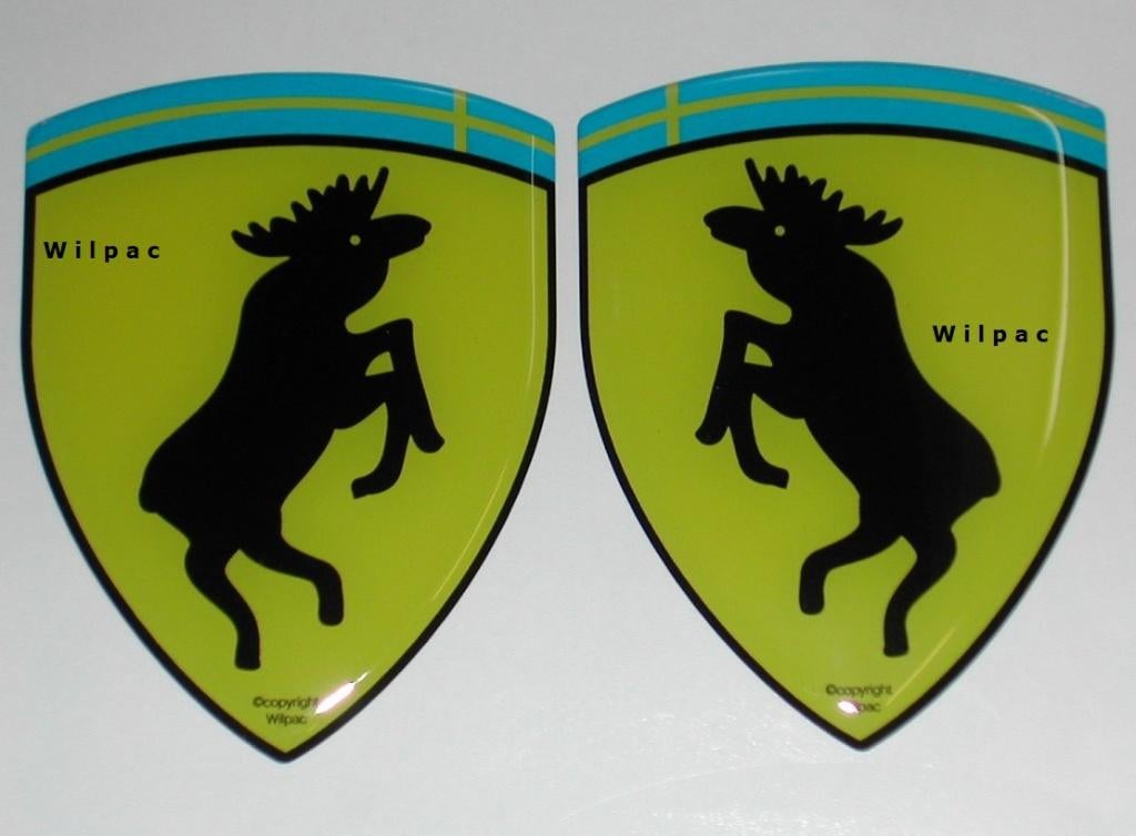 Sticker van steigerende eland -ook 3D- voor. Volvo &. SAAB., Ophalen of Verzenden, Nieuw