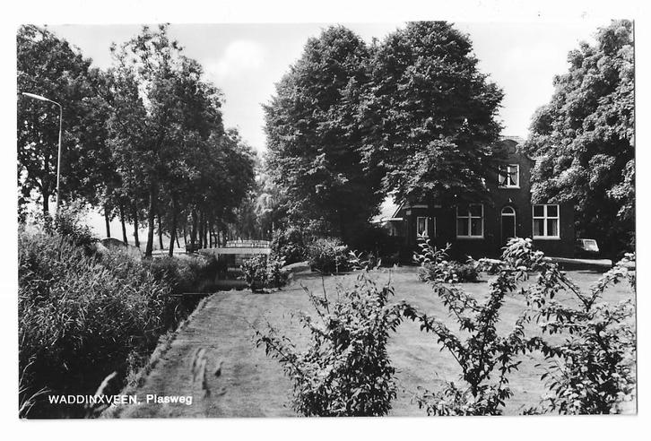 Waddinxveen, Plasweg, Verzamelen, Ansichtkaarten | Nederland, Ongelopen, Zuid-Holland, 1960 tot 1980, Ophalen of Verzenden