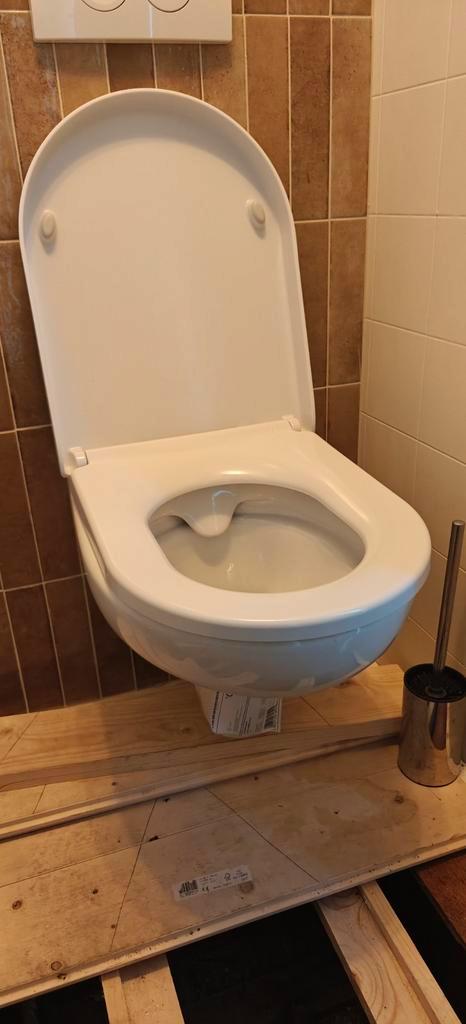 Wand-wc (incl. bril), Huis en Inrichting, Badkamer | Badkamermeubels, Zo goed als nieuw, Overige typen, Minder dan 100 cm, 25 tot 50 cm
