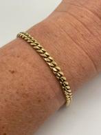 C670 Prachtige massief zilveren armband goudkleur, Ophalen of Verzenden, X, Goud, Zilver