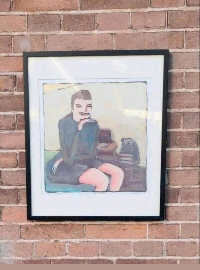 Litho van Gerhard Marty in Lijst Gesigneerd, Antiek en Kunst, Kunst | Litho's en Zeefdrukken, Ophalen of Verzenden