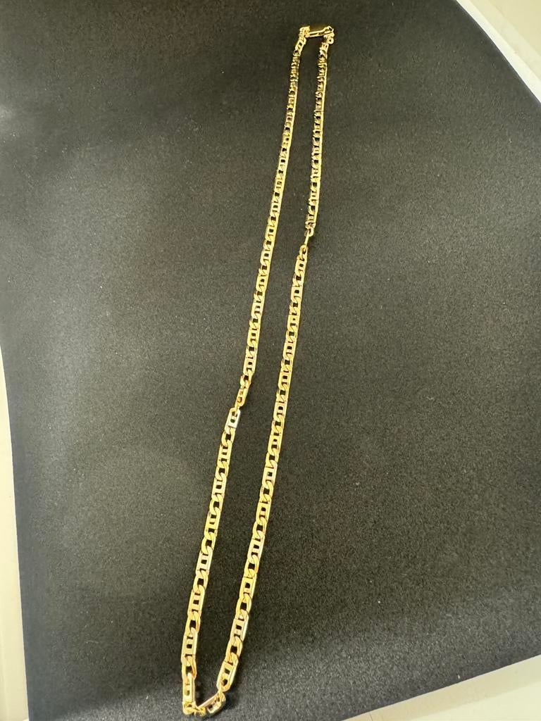 14k goud ketting 15,8 gram 52 cm massief, Sieraden, Tassen en Uiterlijk, Kettingen, Ophalen of Verzenden, Zo goed als nieuw, Goud