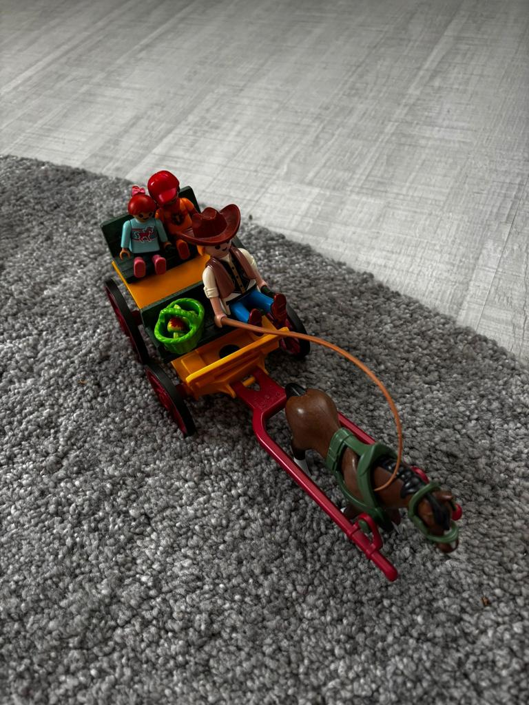 Playmobil paarden trek wagen, Antiek en Kunst, Ophalen of Verzenden