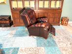 Springvale Chesterfield relaxfauteuil roodbruin, Ophalen of Verzenden, Zo goed als nieuw, 75 tot 100 cm
