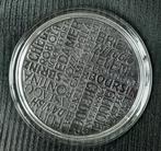 Nieuw : ronde glazen kaas serveerschaal in reliëf, Ophalen, Nieuw, Effen, Glas