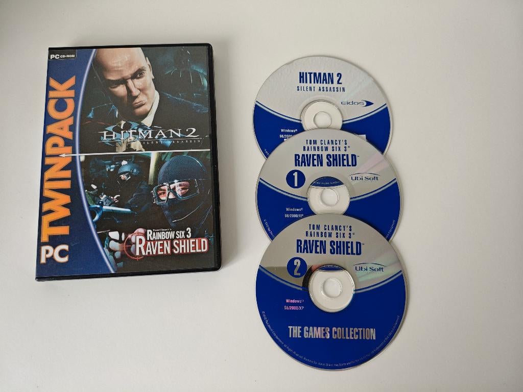 Hitman 2 + Rainbow Six 3 PC Game Spel, Gebruikt, Shooter, 1 speler, Ophalen of Verzenden