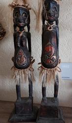 Set van 2 handgesneden Afrikaanse houten poppen, 52 cm, Antiek en Kunst, Ophalen of Verzenden