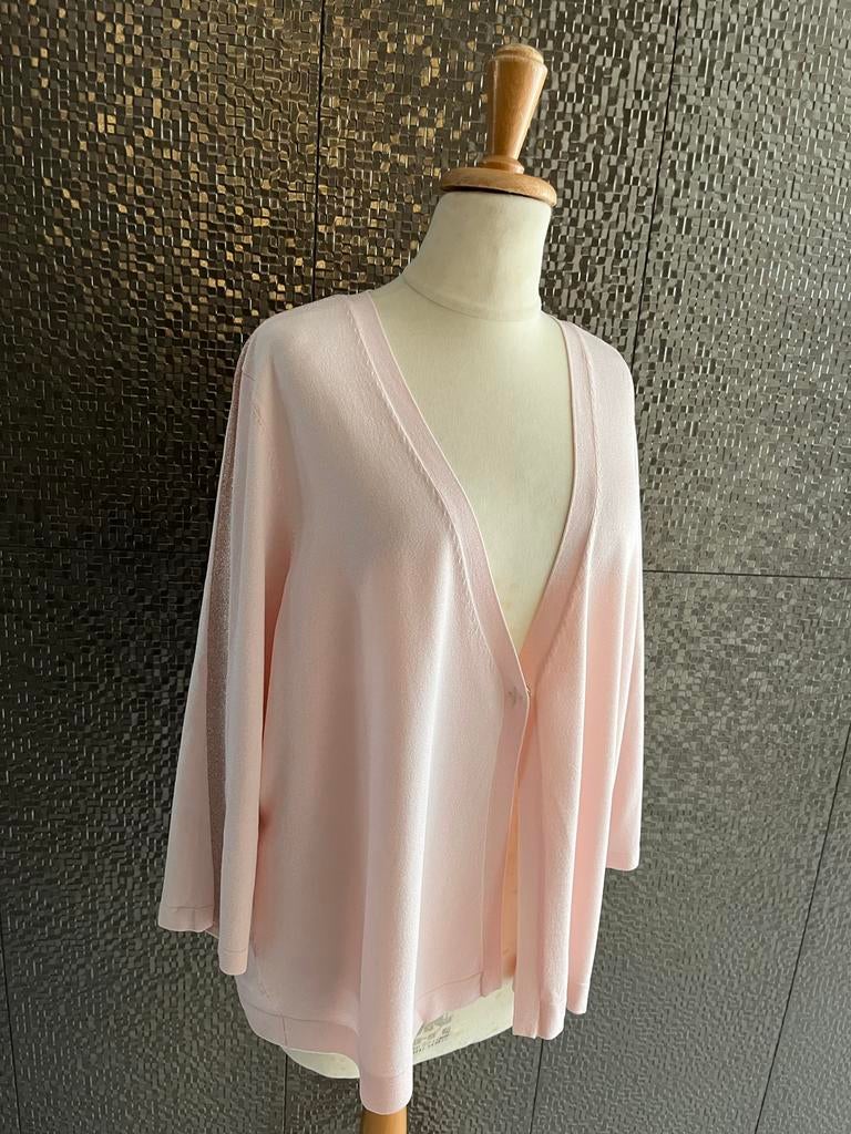 Xandres Lichtroze Twinset - Vest en Top, Kleding | Dames, Ophalen of Verzenden, Zo goed als nieuw, Maat 38/40 (M), Roze