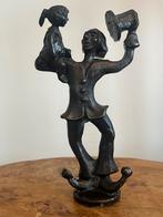Corry Ammerlaan Bronzen Beeld: Clown met Kind, Ophalen of Verzenden