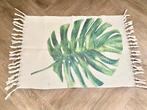 Beige Vloerkleedje met monstera blad 80 x 55 cm, Ophalen of Verzenden, Beige, Rechthoekig, 50 tot 100 cm