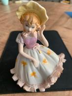 Vintage Porseleinen Figuur Dame met Hoed, Ophalen