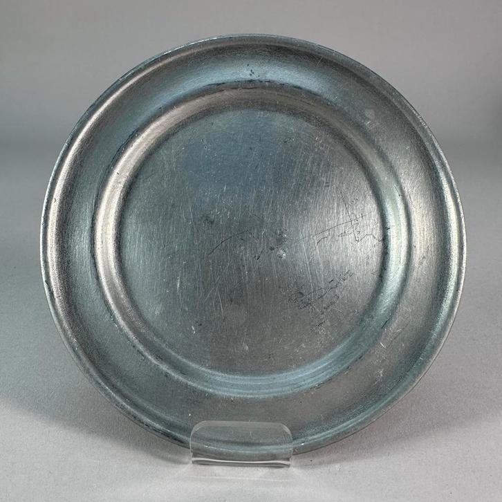 Antiek tinnen bordje, 19e eeuw.  In uitstekende staat, Antiek en Kunst, Antiek | Tin, Ophalen of Verzenden