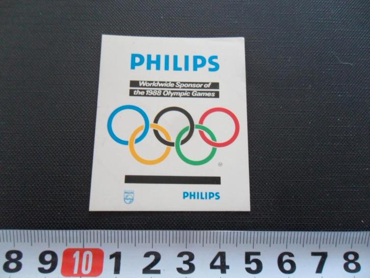 sticker philips worldwide sponsor of 1988 olympic games, Verzamelen, Stickers, Zo goed als nieuw, Ophalen