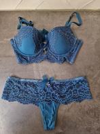 Blauwe Sylvie BH en string 38. Hunkemöller., Sylvie, Ophalen of Verzenden, Blauw, BH
