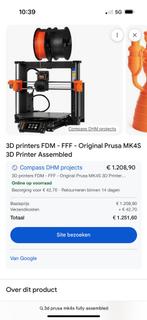 prusa mk4s 3d printer, Computers en Software, 3D Printers, Ophalen of Verzenden, Nieuw