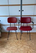 2x vintage stoel Arhend 60er jaren design, Huis en Inrichting, Stoelen, Ophalen, Twee, Metaal, Rood