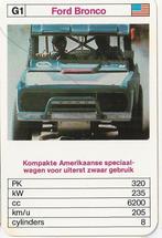 Kw2708 autokaartje ford bronco ( g1 ), Ophalen of Verzenden, Zo goed als nieuw, Auto's