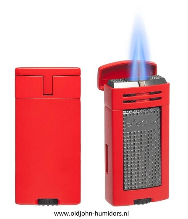 XIKAR SIGAARAANSTEKER - ION DOUBLE JETFLAME - ROOD     sas55, Verzamelen, Rookartikelen, Aanstekers en Luciferdoosjes, Nieuw, Aansteker