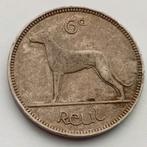 6 Pence 1940 Ierland Prachtige Oude Vintage Munt Hond WO2, Ophalen of Verzenden, Overige landen