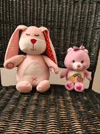 Roze Baby konijn knuffel en roze knuffel, Ophalen of Verzenden, Zo goed als nieuw, Konijn