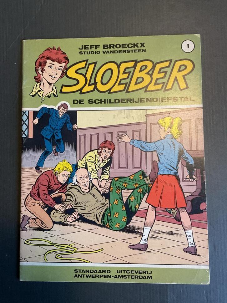 Sloeber 1: De Schilderijendiefstal - Jeff Broeckx, Boeken, Stripboeken, Gelezen, Eén stripboek, Ophalen of Verzenden