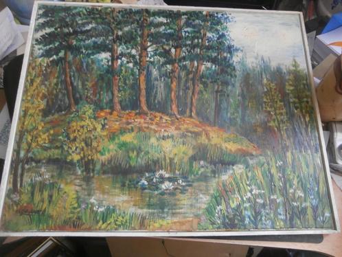 BOSSCHILDERIJ, met veel groen van C EIJKELBOOM, Antiek en Kunst, Kunst | Schilderijen | Klassiek, Ophalen of Verzenden