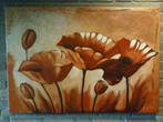Canvas schilderij. Oranje klaprozen. 69 x 99 cm., Ophalen