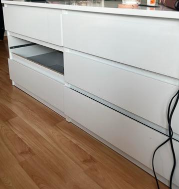 Ladekast leenbakker hoogglans wit