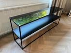 Zwarte stalen sidetable Goossens, Huis en Inrichting, Tafels | Sidetables, Ophalen, Zo goed als nieuw, Metaal, 150 tot 200 cm