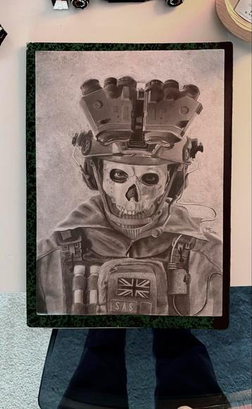 Simon Ghost Riley Tekening - Call of Duty beschikbaar voor biedingen