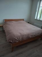 Tweepersoonsbed 180x200 walnoot incl. lattenbodems, Huis en Inrichting, Ophalen, Bruin, Tweepersoons, Zo goed als nieuw