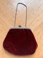 Vintage velours handtasje met ketting, ., Ophalen of Verzenden, Zo goed als nieuw, .
