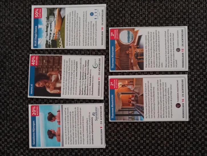 Sauna kortingsbonnen, Tickets en Kaartjes, Kortingen en Cadeaubonnen, Twee personen, Spa of Sauna, Kortingsbon