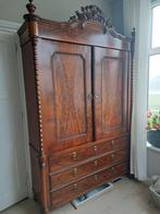 Antiek Mahoniehouten Fries Kabinet met Laden, Ophalen