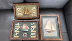 3 Scheeps (Nautisch) wanddecoratie met mooie lijst, Huis en Inrichting, Ophalen of Verzenden, Hout, Minder dan 50 cm