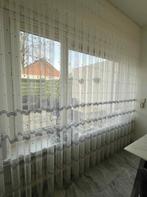 Zilver/grijs wit vitrages, 200 cm of meer, Wit, Ophalen of Verzenden, Zo goed als nieuw