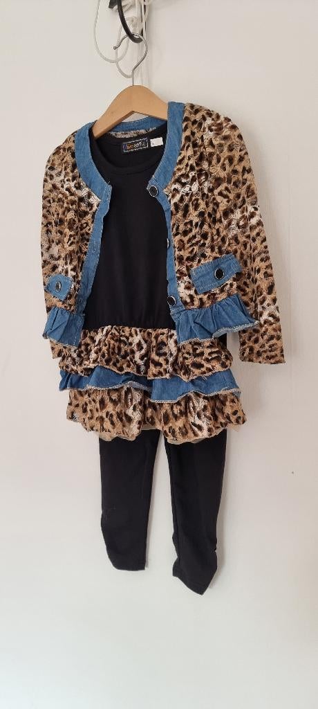 Jurk met legging, vestje en haarband maat 98 104 NIEUW!, Kinderen en Baby's, Ophalen of Verzenden, Nieuw, Meisje, Jurk of Rok