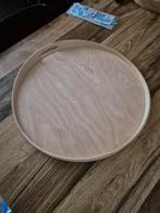 Groot houten dienblad 44cm, Huis en Inrichting, Woonaccessoires | Dienbladen, Ophalen, Zo goed als nieuw, Rond, Hout