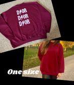 Oversized trui D/OR burgundy/bordeaux rood one size (s/m), Kleding | Dames, Truien en Vesten, Ophalen of Verzenden, Zo goed als nieuw